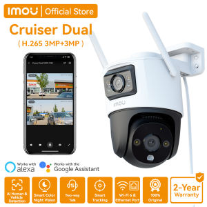 Imou Cruiser Dual 6/10MP Dual Lens Outdoor Camera Connect to Celllphone Security CCTV Wi-Fi AI Human Vehicle Detection