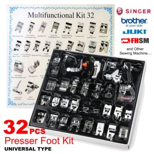 32pcs Universal Sewing Machine Presser Foot Kit Singer Juki Brother
