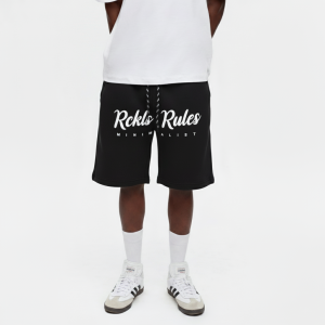 RCKLS.LTD Boardshort De Rules Bahan Fleece Cotton - Celana Pendek Black