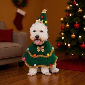 CHLOCH Fancy Pet Clothes Green Cute Parties Dress-up Dog Cloak Pet Supplies