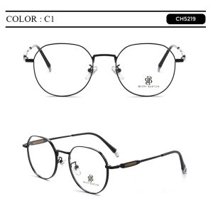 Berrybarton Kacamata Bulat Alloy Lensa Minus Anti Radiasi Blueray Photocromic Pria Wanita 5219