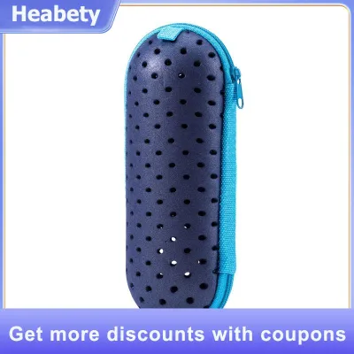 【Heabety】 EVA Swimming Goggles Storage Box with Clip Drain Hole Breathable Shockproof Protective Case for Outdoor Swimming Trips