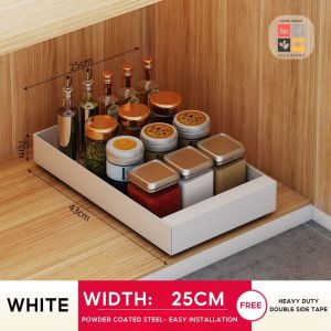 [SG Seller] Kitchen  Cabinet pull out drawer style pull basket cabinet double layer bowl and dish cabinet DIY