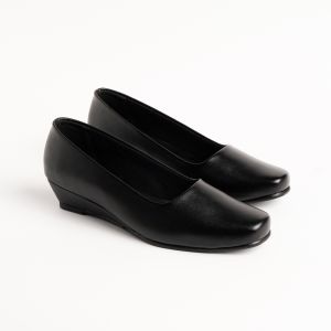 Sepatu Pentofel Wedges Wanita Uk 35~44 Hak 3cm/Sepatu Guru/Sepatu kerja/Sepatu Resmi Wanita Big Size