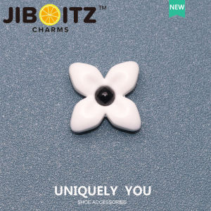 Jibbitz crocs charm crocs Shoe Buckle Shoe Accessories Three-Dimensional Black White Flower Fashion Decorative Buckle