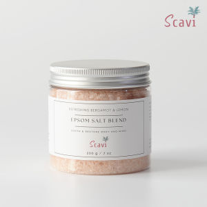 Epsom Salt Blend (Bergamot & Lemon essential oil 100%) Bath salt เกลือสปา Magnesium sulfate แมกนีเซียม ซัลเฟต