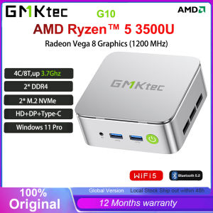 GMKtec G10 Mini PC Ryzen 5 3500U 16GB RAM 512GB SSD 2.5G LAN Office Home Desktop Computers Triple 4K Display WIFI5 BT5.0 Type-C