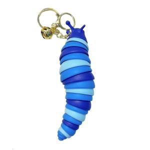 Funny Colorful Caterpillars Keychain Fun Plastic Cartoon Animal Bag Charm Decoration for Women