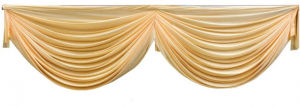 Nice Looking Ice Silk Swag Drape Fabric For Table Cloth Skirting Wedding Backdrop Curtain Decoration