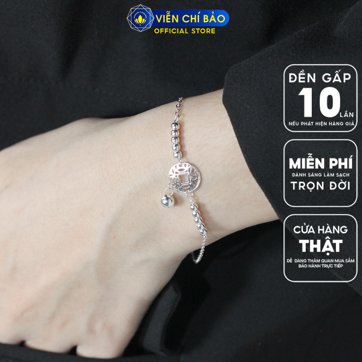 Lắc tay bạc nữ kim tiền mới chất liệu bạc 925 thời trang phụ kiện trang ...
