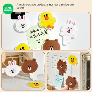 Line Friends Brown Fridge Magnet with Water-Resistant Decorative Design Rumah LFB87