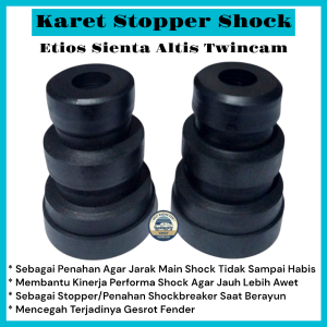 Shock Stopper Belakang Etios Sienta Altis Twincam Tinggi 5CM 1Set(2Pcs) Karet Ban
