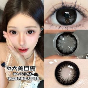 Fashion glasses Half-year natural brown large diameter 赠镜盒+2片】紫色显白纯欲 14.5大直径学生半年抛眼镜 眼镜