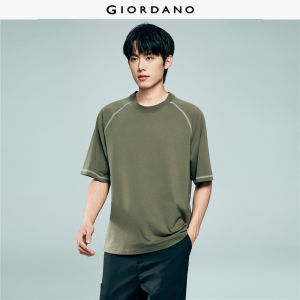 GIORDANO Men T-Shirt Round Neck Raglan T-Shirt Casual Stylish Trendy Elegant Comfortable Fashion Classic Modern 13026326
