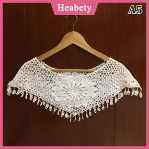 Heabety Phụ nữ Đan Rỗng ra Khăn choàng quấn đám cưới cô dâu buổi tối ăn mặc ren khăn choàng đám cưới hướng dương ren khăn SHRUG CAPE Poncho