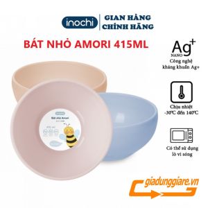 Bát tô chén nhựa Amori 415ml INOCHI dùng ăn cơm ăn dặm cho bé nhựa nguyên sinh chịu nhiệt kháng khuẩn Ag+ - giadunggiare
