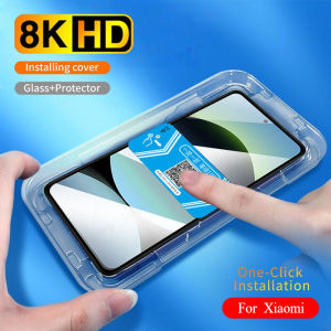 Full Clear - Easy Installation Tempered Glass for Redmi Note 14 4G Note 13 Pro Plus + 5G 12 12S 11 11S 10 10S HD Clear One Click Screen Protector Film