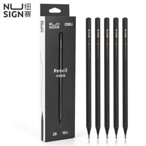 Bút chì 2B Deli Nusign NS722 Cao Cấp - Lõi Chì Đậm Chống Gãy Viết Siêu Êm