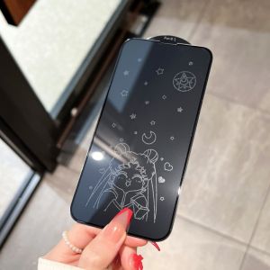 CrashStar 9D HD Dễ Thương Phim Hoạt Hình Tempered Glass Miếng Bảo Vệ Màn Hình Cho iPhone 15 14 Pro Max Cộng Với 13 12 11 Pro Max Mini XS XR X XS Max Bọc Hoàn Toàn Chống Sốc Màng Bảo Vệ Bảo Vệ Màn Hình Bán Chạy Nhất
