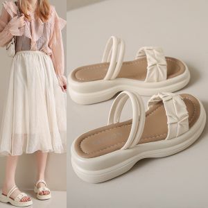[Free Shipping] High-End Sandals For Women New Summer Styles Soft-Soled Suitable For Wearing With Dresses Versatile For Both Sandals And Slippers