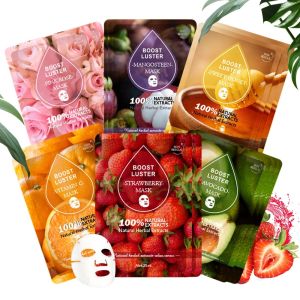 AILKE Whitening Moisturizing Hydration Facial Mask With Vitamin C Hyaluronic Acid Anti-wrinkle Face Skin Care Korean Cosmetics For Face
