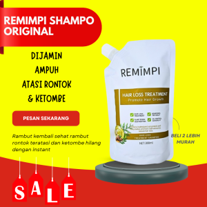 REMIMPI Shampoo Anti-Rontok & Ketombe dengan Ekstrak Herbal Alami - Paket Tunggal 300ml