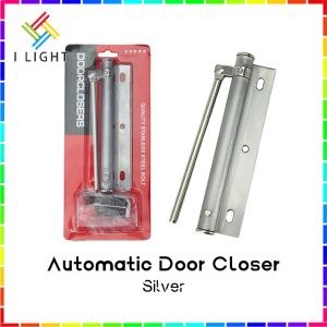 (Fast Delivery)Stainless Steel Automatic Door Closer Adjustable Automatic Installation Quiet Buffer Hydraulic Spring Door Closer Silver/Black