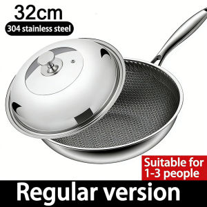 Will nevor stick to the pan Kuali non stick wok 32-36cm non stick pan kuali honeycomb original honeycomb wok
