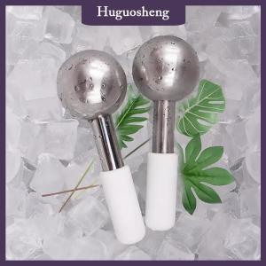 [huguosheng] Facial Ice Globes Cold Hot Stainless Steel Facial Roller Skin Beauty Spa Cooling Globe Massage Ball Face Care Cryo Freeze Stick