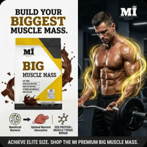 Bột Sữa BIG MUSCLE MASS TĂNG CÂN TĂNG CƠ Túi 1260G [CHÍNH HÃNG KÈM BÌNH LẮC GĂNG TAY]