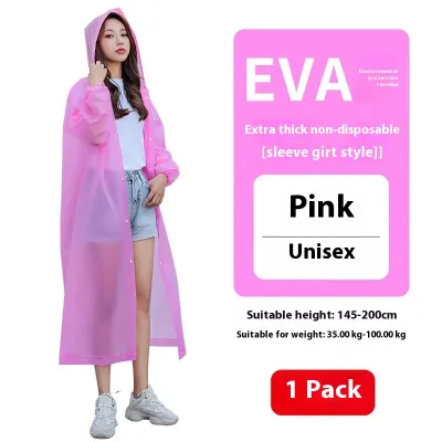 Áo mưa EVA dày không dùng một lần cho người lớn Đi Bộ Đường Dài Chống Nước