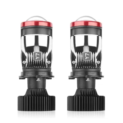 Roadsun H4 180000LM Canbus CSP 12V 24V หลอดไฟ LED ขนาดเล็กไฟหน้ารถเลนส์โปรเจคเตอร์ HD เลนส์คู่ลำแสงคู่ CSP ขับซ้ายมือ12V