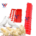 VIDDAVET  Flip Top Poultry Feeding Trough Baby Chick Feeder Plastic Chicken Feeder 16 holes and 28 holes linear feeder. 