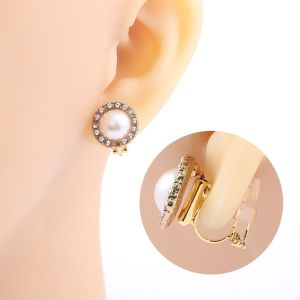 DAN S ไม่เจ็บปวดไม่เจ็บปวด ตัวแปลงต่างหูแบบหนีบ ไม่มีรู ไม่มีการเจาะ ที่ครอบหูแบบล่องหน DIY เครื่องประดับอัญมณีอัญมณี คลิปหนีบหู อะแดปเตอร์ต่างหูไม่เจาะ เครื่องประดับหูไม่เจาะ