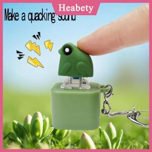 Heabety Ếch croaking Fidget Đồ chơi Keychain với đèn đầy màu sắc căng thẳng reliever lo lắng cảm giác vui vẻ động vật nút âm thanh đồ chơi