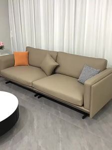 Fabric Sofa Living Room Inline Three-Seat Cotton Linen Sofa Technology Cloth