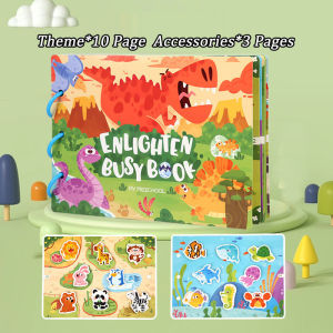 ABC BABY Busy Book for Kids Early Educational Puzzle Toy Learning Ten Themes Sticker Quiet Book