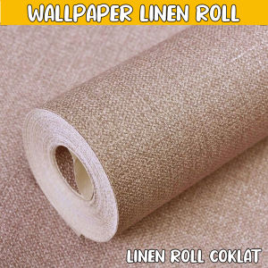 Wallpaper foam Linen Roll Wallpaper Dinding Dekorasi Kamar Kelas atas ukuran 2.8 meter