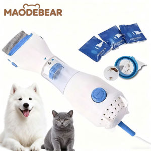 MAODEBEAR Pet Electric Flea Comb Pet Hair Cleaner Cat Puppies Fleas Treatment Sikat Kutu Kucing