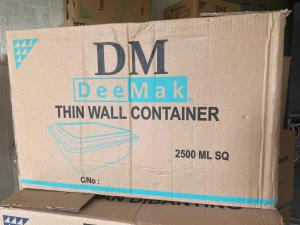 THINWALL MEREK DM SQ KOTAK/KOTAK MAKAN PLASTIK 1 DUS 2500ML TERMURAH