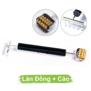 Hahanco Lăn 2 Đầu Đồng Cào 118mm Chuyên Gia Đả Thông Kinh Lạc Xua Tan Đau Mỏi Tức Thì Lăn Đồng Cào