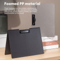 Deli 64512 horizontal foam PP folding board clip (dark gray) (piece). 