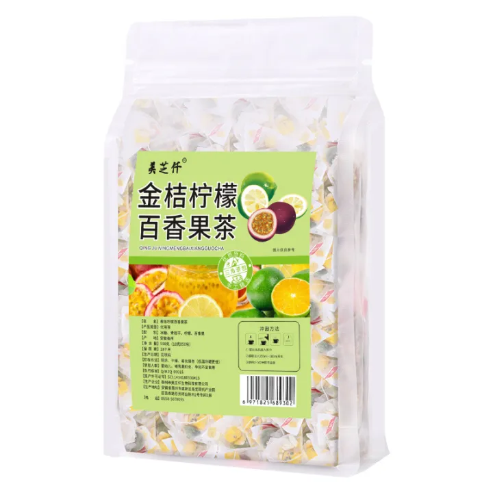 Kumquat Lemon Green Orange Passion Fruit Tea Pure Fruit Drink freeze ...