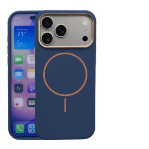 Magnetic Metal Lens Ring Bumper Phone Case For iPhone 18 17 Air 16 15 14 Plus Pro Max For Magsafe Skin Friendly Liquid Cover