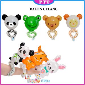 Balon Gelang Karakter Hewan Balon Foil Kartun Animal Balon Ulang Tahun Gelang Anak Anak Murah Import PTT