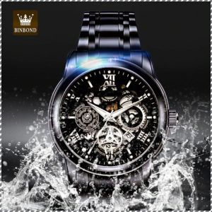 【Ready Stock In Malaysia】Mechanical Watches Mens Exquisite Business Watch/Unique Skeletonized Dial/Elegance Seiko Mechanical Watch/Fashion Sealed And Waterproof 男士机械表
