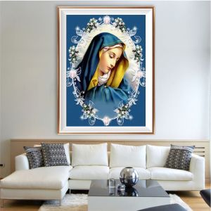 DIY Diamond Painting Full Bunda Maria klasik Biru 40x60 cm D842