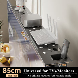Hole-free Living Room TV Storage Rack Monitor Stand Adjustable Desktop Display Top Storage Shelf Router Remote Control Set-top Box Holder Organizer