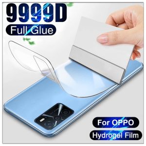 OPPO F9 F11 Pro A5S A12 A15 A15S A33 A53 A52 A54 A74 A91 A92 A94 A5 A9 2020 Reno 3 4 5 5F 6 7 8T Coloured Full Curve Edge Carbon sticker Back Hydrogel Film