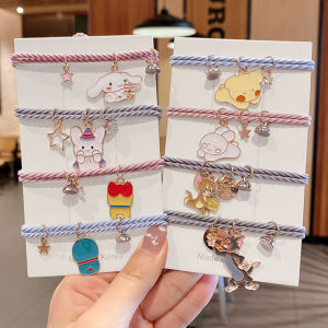 Nicedays🍒2 Pak Gelang Pasangan Anime Gelang Kepang Gelang Aluminium Magnet Lucu